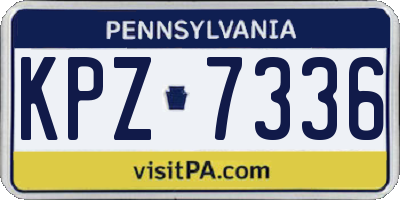 PA license plate KPZ7336