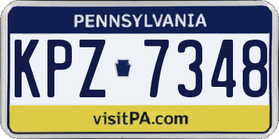 PA license plate KPZ7348