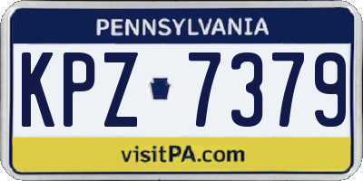 PA license plate KPZ7379