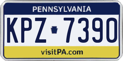 PA license plate KPZ7390