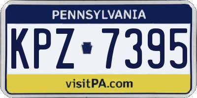 PA license plate KPZ7395