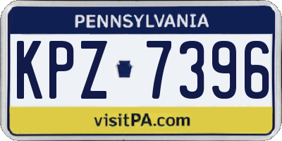PA license plate KPZ7396