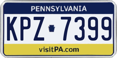 PA license plate KPZ7399