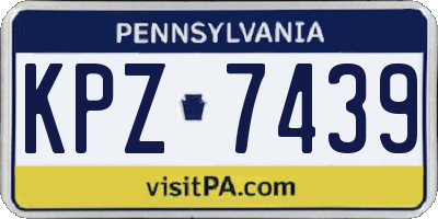 PA license plate KPZ7439