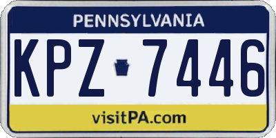 PA license plate KPZ7446