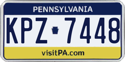 PA license plate KPZ7448