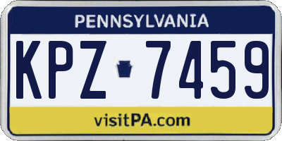 PA license plate KPZ7459