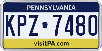 PA license plate KPZ7480