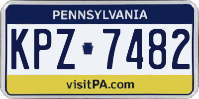 PA license plate KPZ7482