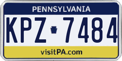PA license plate KPZ7484