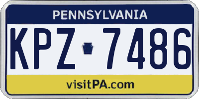 PA license plate KPZ7486