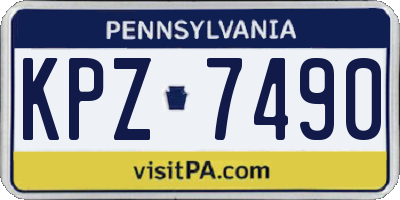 PA license plate KPZ7490