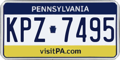 PA license plate KPZ7495