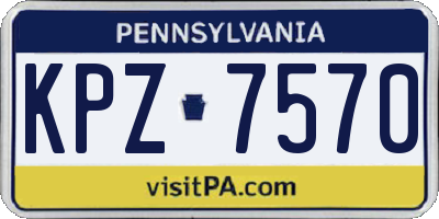 PA license plate KPZ7570