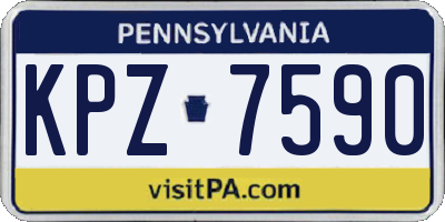 PA license plate KPZ7590