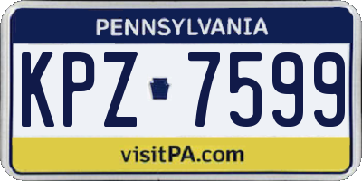 PA license plate KPZ7599