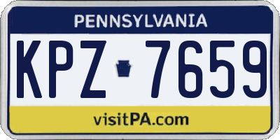 PA license plate KPZ7659