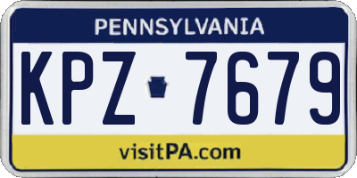 PA license plate KPZ7679