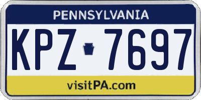 PA license plate KPZ7697