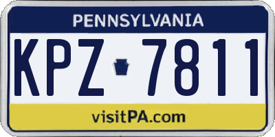 PA license plate KPZ7811