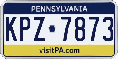 PA license plate KPZ7873