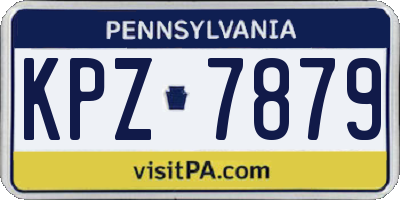 PA license plate KPZ7879