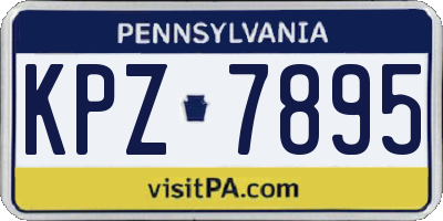 PA license plate KPZ7895