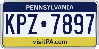 PA license plate KPZ7897