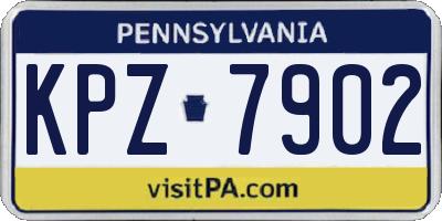 PA license plate KPZ7902