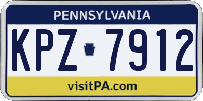 PA license plate KPZ7912