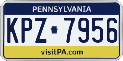 PA license plate KPZ7956
