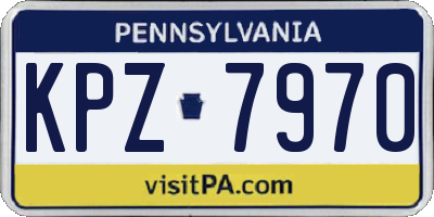 PA license plate KPZ7970