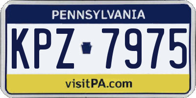 PA license plate KPZ7975