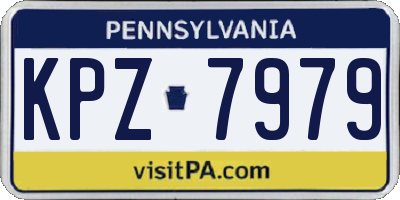 PA license plate KPZ7979