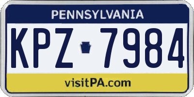 PA license plate KPZ7984