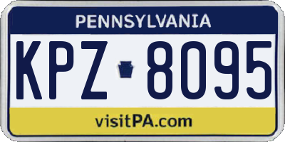 PA license plate KPZ8095