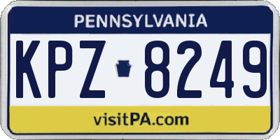 PA license plate KPZ8249