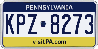 PA license plate KPZ8273