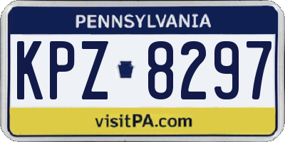 PA license plate KPZ8297