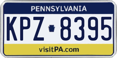 PA license plate KPZ8395