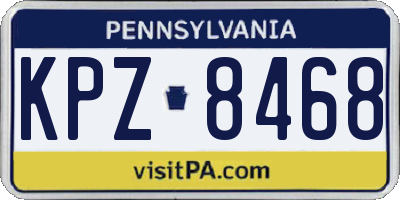 PA license plate KPZ8468