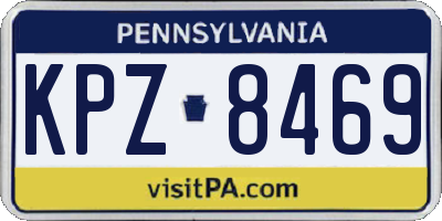 PA license plate KPZ8469