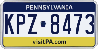 PA license plate KPZ8473