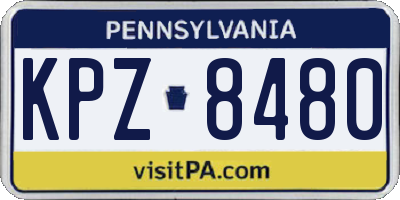 PA license plate KPZ8480