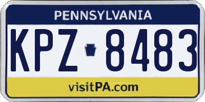PA license plate KPZ8483