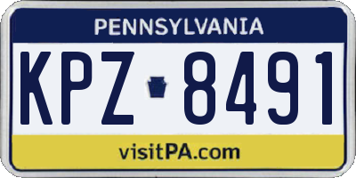 PA license plate KPZ8491