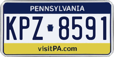 PA license plate KPZ8591