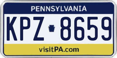 PA license plate KPZ8659