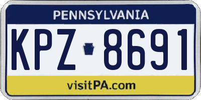 PA license plate KPZ8691
