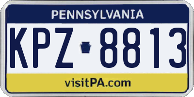 PA license plate KPZ8813